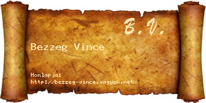 Bezzeg Vince névjegykártya