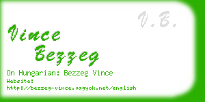 vince bezzeg business card